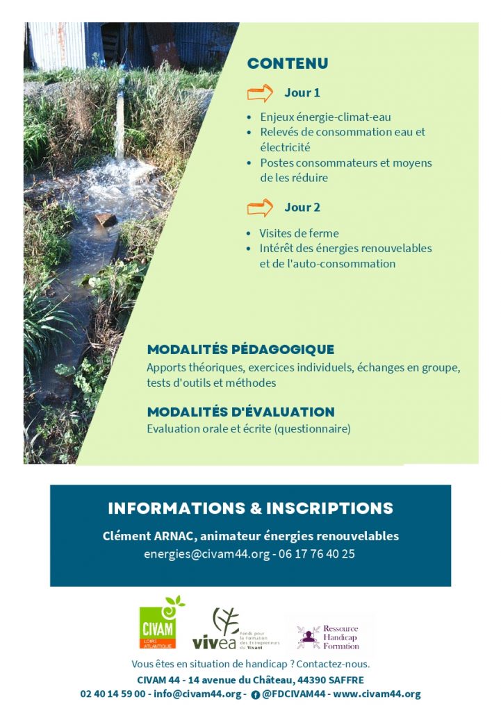 Maîtrise des consommations d'eau et d'énergies à la ferme 2