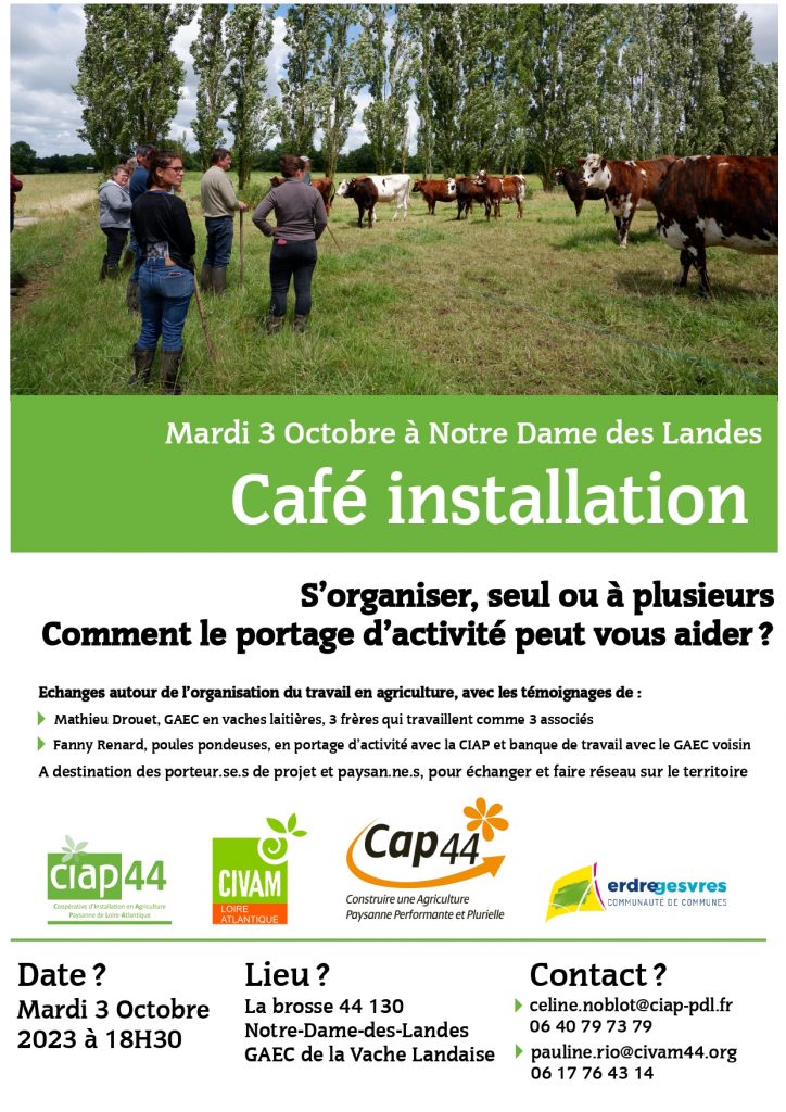 Café installation CIVAM de LoireAtlantique