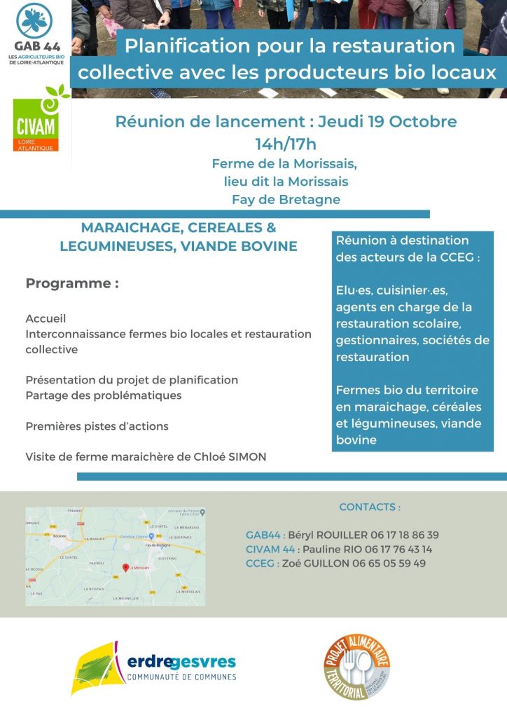 Planification pour la restauration collective avec les producteurs bio locaux