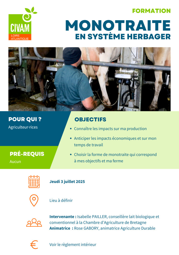 Monotraite en système herbager 1