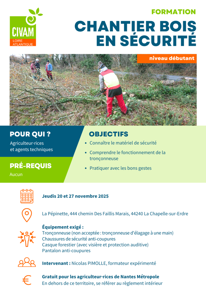 Chantier bois en sécurité - niveau débutant 1