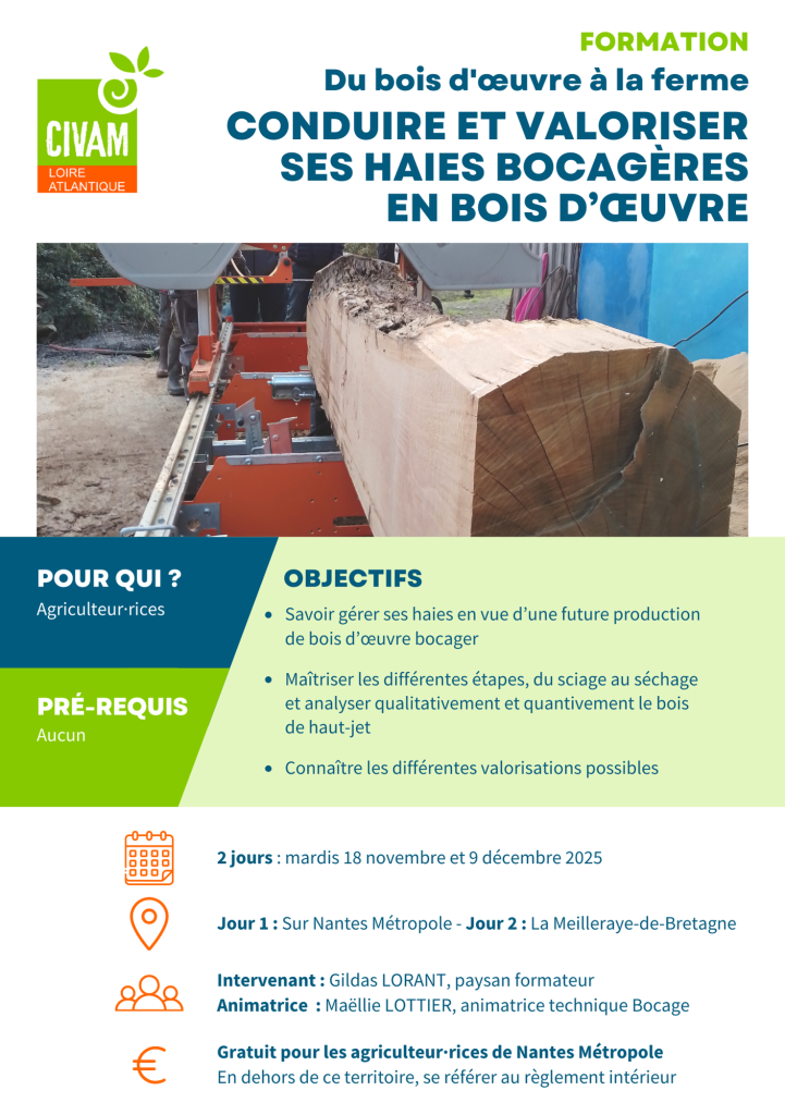 Conduire et valoriser ses haies bocagères en bois d’œuvre 1